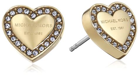 michael kors heart shaped earrings